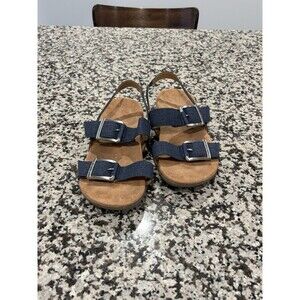 Vionic Reese Women's Blue Strappy Buckle Slingback Sandals Size 10 Wide